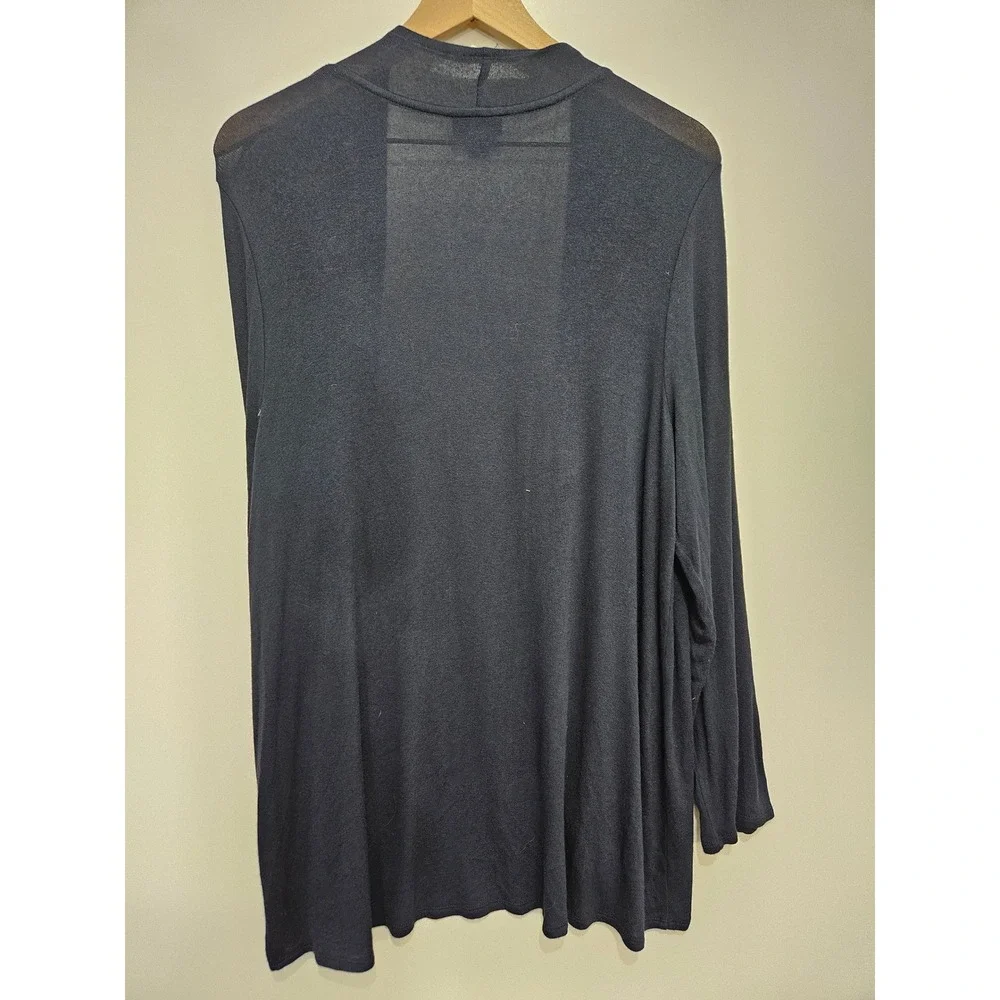 J. Jill Wearever‎ Navy Blue Open Front Cardigan Sweater XL Petite Rayon Lycra